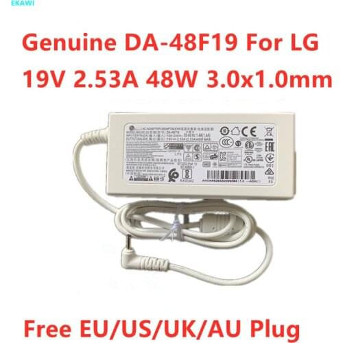 Genuine 19V 2.53A 48W DA-48F19 ADS-48MSP-19 ADS-48MS-19-2 19048E AC Adapter For LG GRAM 15Z970 14Z980C EAY65249001 Power Charger