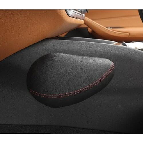 Genuine Leather Leg Back Cushion Knee Pad Vehicle Seat Leg Support For BMW Car Interior Accessories