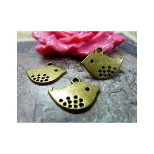 Zinc alloy pendant jewelry accessories diy handmade material charms bird pendant13*16mm