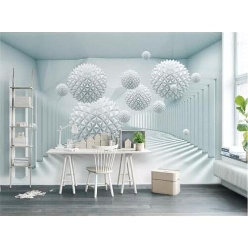 Custom photo wallpaper futuristic 3d abstract space polygon ball TV background wall papers home decor papel de parede
