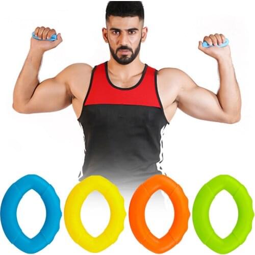Strength Hand Grip Ring Muscle Power Training Rubber Ring Fitness Body Building Carpal Expander Training Finger Ring