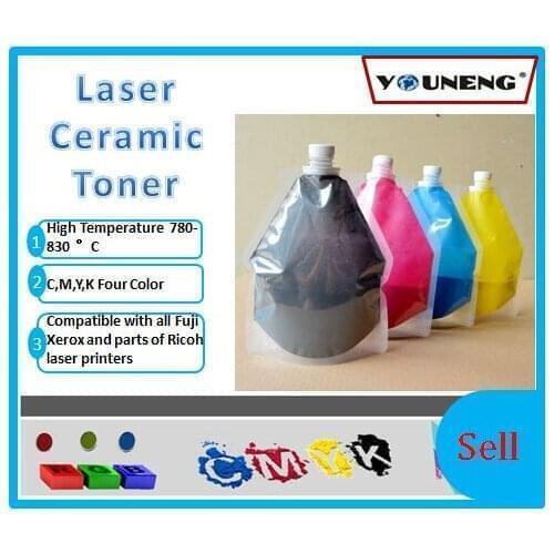 Compatible ceramic toner powder for Ricoh spc430 spc440 2500 High temperature Vitrotype ceramic powder ,CMYK 50g/color 200g/lot