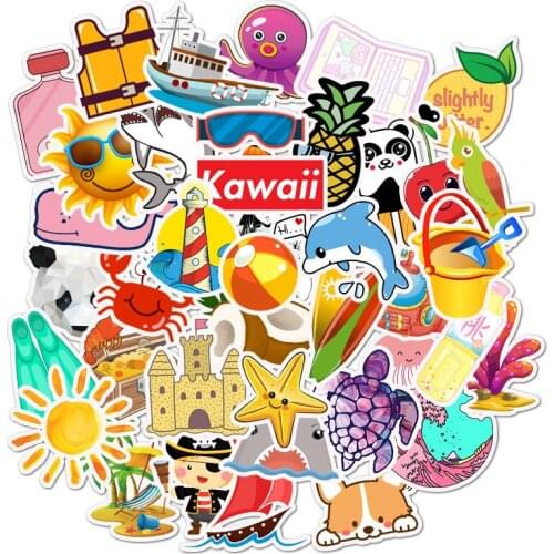 10/50PCS Ins style Vinyl Cute Nature VSCO Girl Stickers for Water Bottles Waterproof Aesthetic Stickers for Girls for Laptop