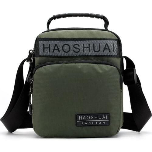 Mens Nylon Shoulder Messenger Top Handle Bags Multi-Pocket Military Pouch Travel Handbag High Quality Cross Body Tote Bag