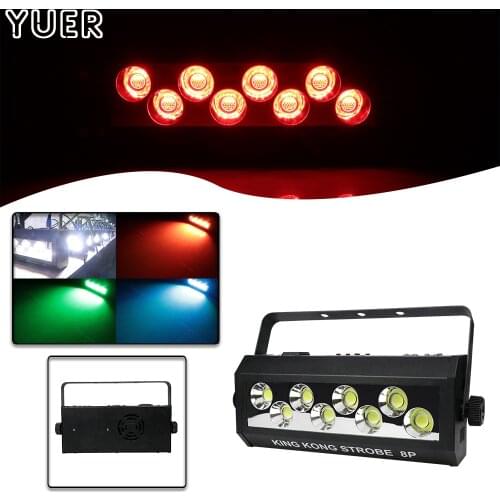NEW 8X30W LED RGBW Strobe Dyeing Marquee Effect Light DMX512 Music Contrl DJ Disco Stage Prom Bar Family Party Light Shows Club