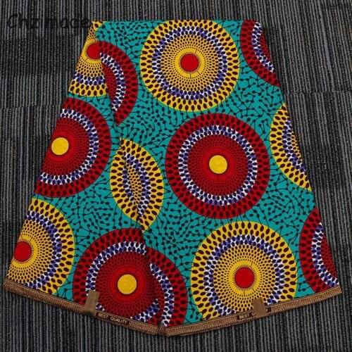 Chzimade 1Yard Ankara African Real Wax Cotton Sewing Fabric Firework Printed Tissue Fabric For Party Dress Making Diy Home Decor