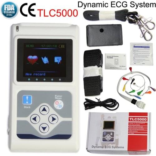 CONTEC TLC5000 12 Channels ECG/EKG System Holter Dynamic Electrocardiograph ECG Machine USB