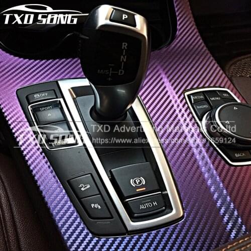 TXD High Quality 3D Carbon Fiber Vinyl Chameleon Wrapping Film Purble To BLUE 3D Chameleon Wrap With Air Bubble Free