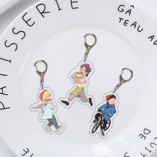 Japanese Anime Banana Fish Acrylic Keychain Ash Lynx Okumura Eiji Fashion Cartoon Figures Pendant Key Ring Holder Cute Ornament