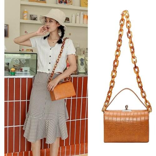 Women Bag PU Bucket Chains Lock Fashion Shoulder Bags Purses and Handbags Crossbody Luxury Designer Euro-America Style