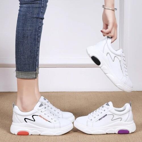 Women Fashion Sneakers Chunky Platform Lace Up Vulcanized Shoes Designers Basket Female Leather Casual Shoes Woman 2020