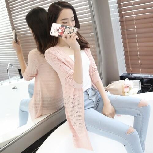 2021 spring and summer knitted self-cultivation long paragraph no buckle cardigan womens sweaters oversized cardigan