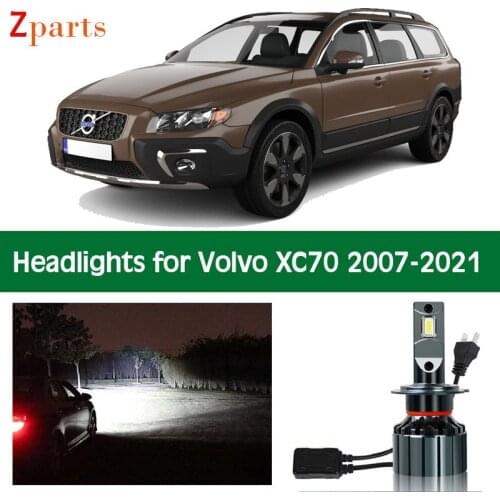 1 Pair Car Bulb For Volvo XC70 2007 - 2021 Kit Hid LED Xenon LED Lamp Headlight Lights Bulbs Low High Beam 6000K Car Accessories