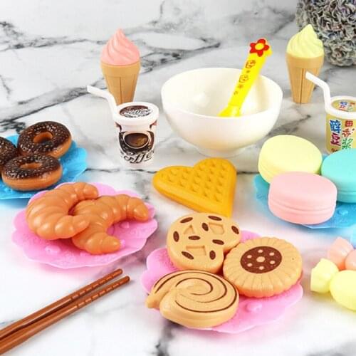 104PC Cutting Breakfast Food Pretend to Play Childrens Kitchen Game Toys Childrens Education Classic Toys Miniature Safe Food