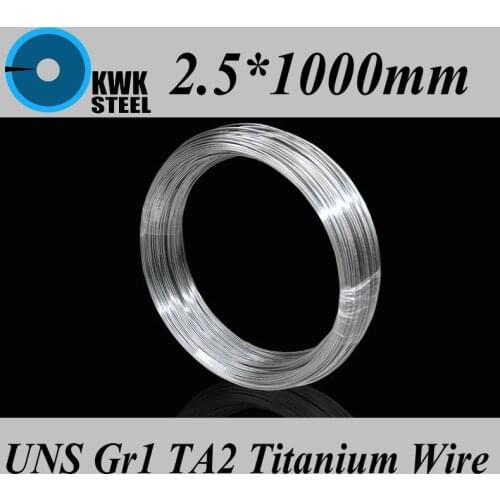 2.5*1000mm Titanium Wire UNS Gr1 TA2 Pure Titanium Ti Wire Industry or DIY Material Free Shipping