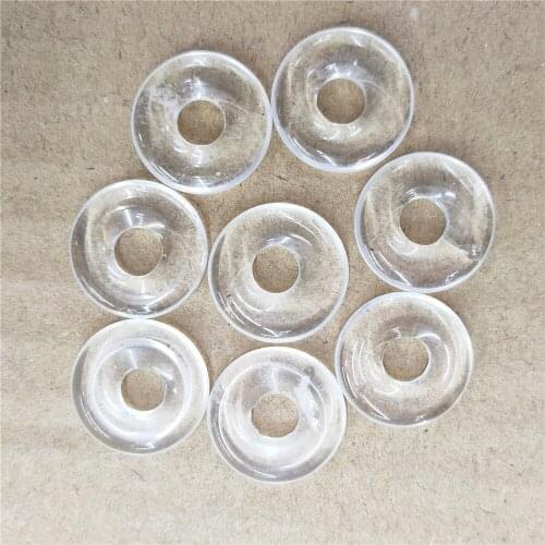 8Pcs 18x6mm White Cherry Quartz Donuts Pendant Bead For DIY Jewelry Necklace Bracelet Making Accessories Creative Gifts