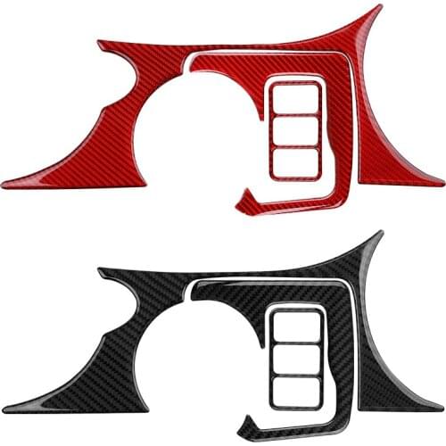 For Nissan 370Z 2009-2020 Accessories Carbon Fiber Center Console Panel Sticker Cupholder Armrest Frame Protect Cover