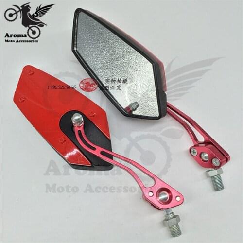 Aluminum CNC Motorcycle Rear Side Mirrors for yamaha 8mm 10mm Universal For Street Bike Sport Bike red Scooter rearviwe mirror