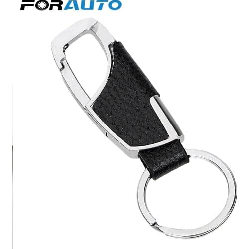Car Key Chain Keyring Mens Fashion Metal Keychain Gift Leather Key Ring Auto Keyfob Interior Accessories 2018 New Car Styling