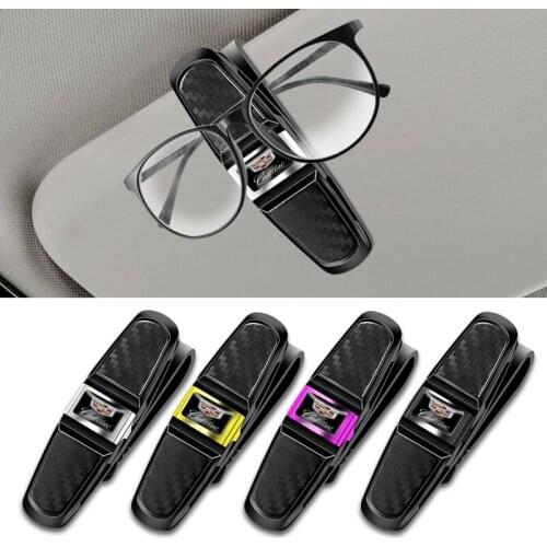 Car Sun Visor Eyeglasses Sunglasses Clip Holder Fastener Accessories For Cadillac CTS ATS SRX BLS XLR XTS STS XT4 CT4 XT5 CT5