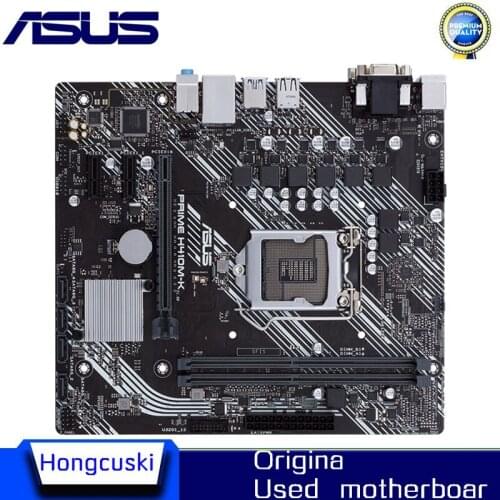 Used motherboard For Asus PRIME H410M-K Original Desktop Intel H410 H410M DDR4 Motherboard LGA 1200 i7/i5/i3 USB3.0 M.2 SATA3