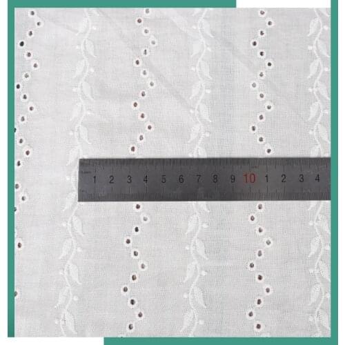 White Geo Hollow Lace Cloth Square Shape Embroidered Womens Summer Cotton Cloth Hollow Lace Fabric