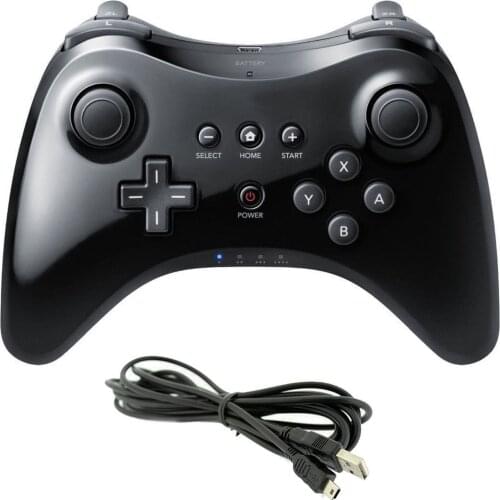 Wireless Classic Pro Controller Joystick Gamepad for Nintend wii U Pro with USB Cable Wireless Controller