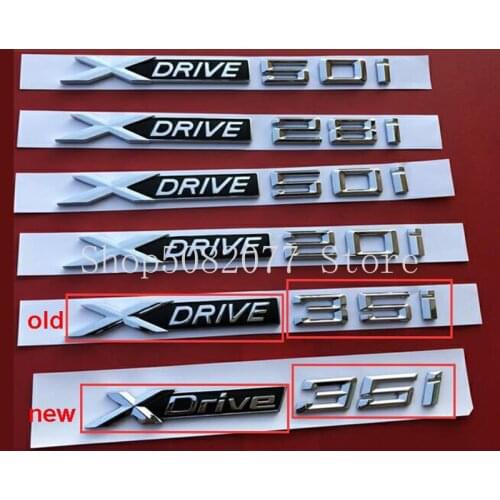 For BMW XDrive 18i 20i 25i 28i 30i 35i 40i 48i 50i Fender Emblem Badge X1 X3 X4 X5 X6 X7 Car Styling Discharging Sticker Old&New