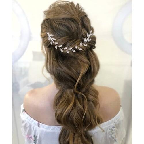 ZMHP09 Silver/Gold Rhinestones Hair Clip Beautiful Bride Headdress Women Hair Jewelry Bridal Hair Comb Hairpin Hairbands Bridal