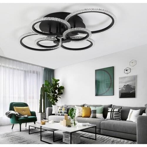 Crystal Chandelier LED Chandeliers for Bedroom Bubble Minimalist Ceiling Lights Acrylic Black Chandelier Led Indoor Lighting