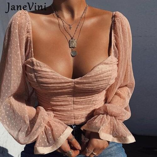 Блузки в горошек JaneVini China At AliExpress