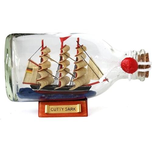Constitution Craft Ship Bottle Battleship Sailboat Drifting Bottle Black Pearl Pirate Ornaments Gift Family Collection