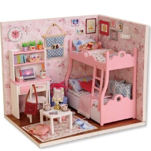 Diy Doll Houses Miniature NEW Handmade Doll House Furniture Miniatura Dollhouse Wooden Toys For Children Grownups Birthday Gift