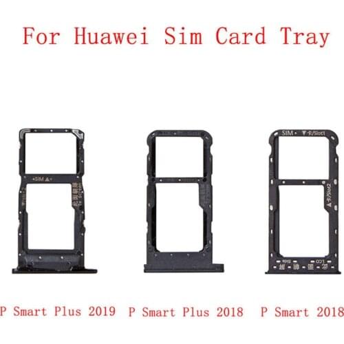Memory MicroSD Card SIM Card Tray Parts SIM Card Slot Holder For Huawei P Smart 2018 Plus 2018 Plus 2019 Replacement Parts