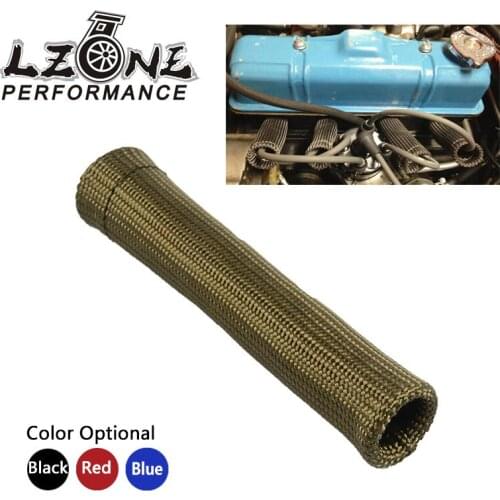 LZONE - Universal Spark plug Heat Protector Sleeve sleeving fuel A/C oil line wiring 6'' BASALT Spark plug Sleeve