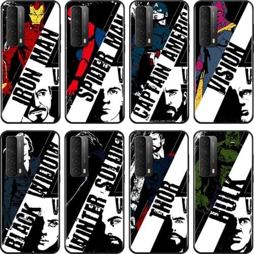 Avengers Marvel superhero For Huawei Y9A Y9S Y9 Y8P Y8S Y7A Y7P Y7 Y6 Y6P Y6S Y5P Y5 Prime Pro 2019 2020 Soft Phone Case