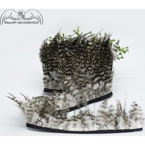 Natural 1 meter 7-10 cm Chinchilla Rooster FeathersTrims Ribbons Fringes Wedding Dress/Skirt/Festival/ Party /Home Decoration
