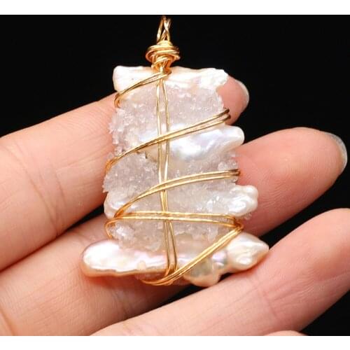 New Style Fashion Pendant Natural Stone Irregular Winding Pearl For Jewelry Making DIY Necklace Bracelet Accessory