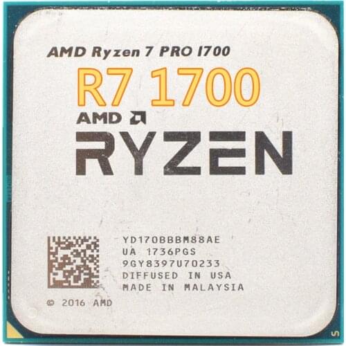AMD Ryzen 7 PRO 1700 R7 PRO 1700 3.0GHz Eight-Core Sixteen-Thread CPU Processor 65W YD170BBBM88AE Socket AM4