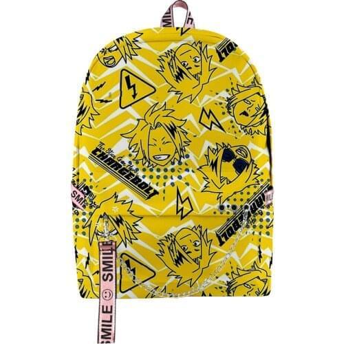 2021 My Hero Academia Denki Kaminari Men Women Backpack Fabric Oxford High Capacity Fashion 3D Child School bag Travel Backpack