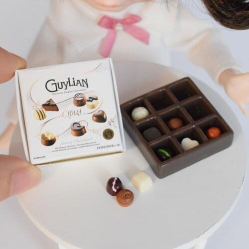 Cute 1Set 1/6 Scale Dollhouse Miniature Guylian Chocolate Model Play Kitchen Food Toy for Blyth Pullip Doll