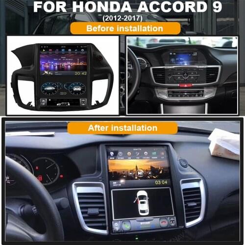 Android System vertical screen Car Multimedia Radio DVD Player For HONDA ACCORD 9 2012-2017 GPS navigation WIFI BT