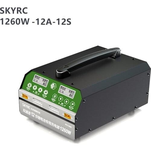 SKYRC PC1260 Dual Channel 12S Lithium Battery Charger 1260W 12A for Agricultural uav battery CE FC ROHS certification