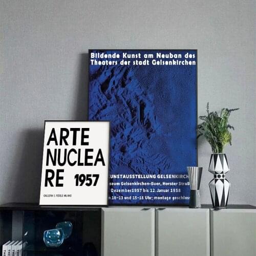 Modern Minimalist Poster Klein Blue Oil Painting On Canvas Abstract Print Wall Art Home Decor Picture Living Room Decoration