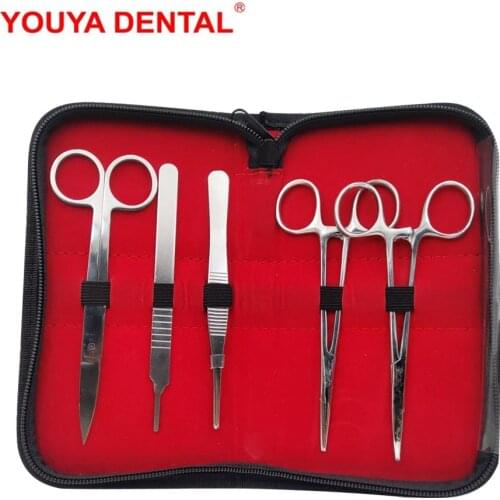 Dental Tools Surgical Suture Training Kit Practice Medical Tweezers Pliers Needle Holder Dentistry Dentist Tools Instrument New