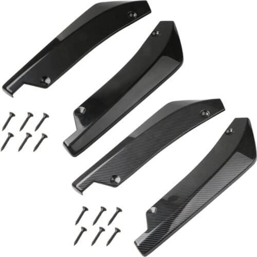 2Pcs Universal Car Rear Bumper Lip Spoiler Diffuser Splitter Scratch Protector Bumper Deflector Spoiler