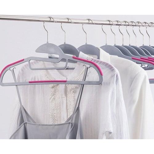 10 PCS Plastic Drying Clothing Hanger Wet Dry 2 W and Non-slip for Hanging Suit Underwear Tie Clothes Socks and Shirt