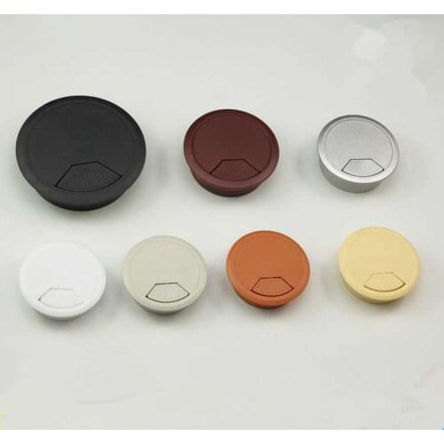 2pcs High Quality ABS Computer Desk Table Grommet Cable Port Wire Hole Cover 50mm/53mm/60mm Wire Storage Rack Furniture Hardware