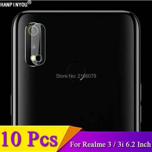 10 Pcs/Lot For Realme 3 / 3i 6.2" Clear Back Rear Camera Lens Protective Protector Cover Soft Fiber Tempered Glass Film Guard