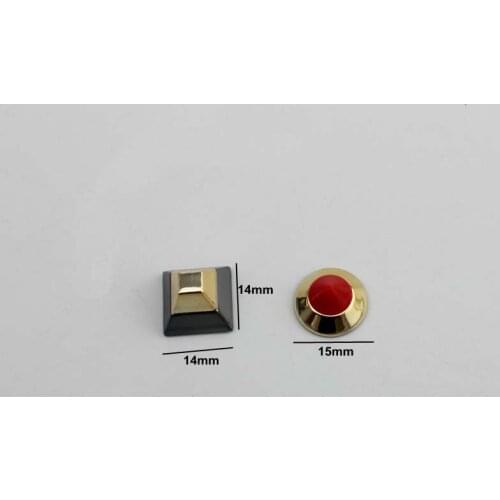 100pcs 17mm DIY luggage hardware accessories square nail round nail rivets handbags screws packets colorful decorative